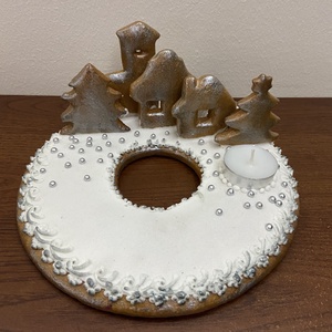 4 mécseses adventi koszorú - karácsony - adventi díszek - adventi koszorú - Meska.hu