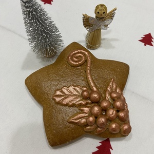 Kerámia mézes csillag, Karácsony, Adventi díszek, Adventi asztaldísz, Kerámia, Mézeskalácssütés, MESKA