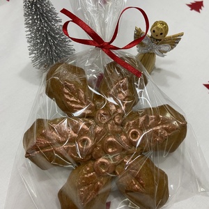 Kerámia mézes hópihe - karácsony - adventi díszek - adventi asztaldísz - Meska.hu