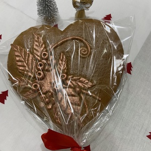 Mézeskalács szív - karácsony - adventi díszek - adventi asztaldísz - Meska.hu