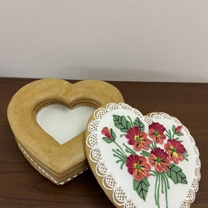 Szív alakú mézeskalács doboz - esküvő - emlék & ajándék - doboz - Meska.hu