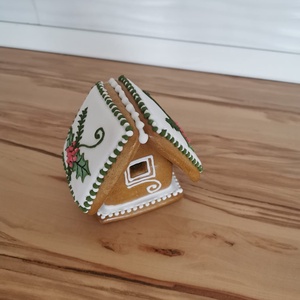 Mézeskalács házikó magyal díszítéssel - karácsony - adventi díszek - adventi asztaldísz - Meska.hu