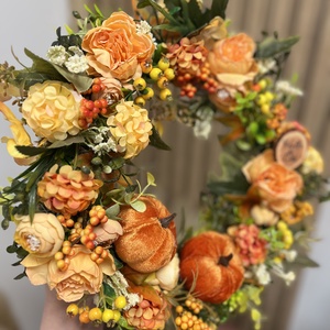 Őszi kopogtató  - otthon & életmód - dekoráció - ajtó- és ablak dekoráció - ajtódísz & kopogtató - Meska.hu