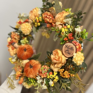 Őszi kopogtató  - otthon & életmód - dekoráció - ajtó- és ablak dekoráció - ajtódísz & kopogtató - Meska.hu