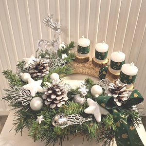 Adventi rénszarvas asztaldísz, ablakdísz, dekoráció - karácsony - adventi díszek - adventi asztaldísz - Meska.hu