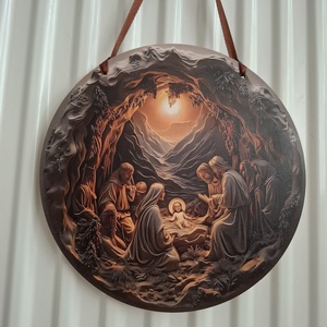 Betlehem karácsonyi kopogtató, ajtódísz, ablakdísz - karácsony - adventi díszek - adventi ajtódísz - Meska.hu