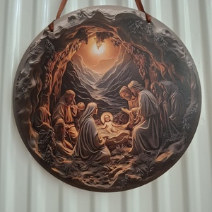 Betlehem karácsonyi kopogtató, ajtódísz, ablakdísz - karácsony - adventi díszek - adventi ajtódísz - Meska.hu