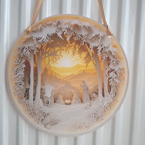 Betlehemi kopogtató, ajtódísz, ablakdísz - karácsony - adventi díszek - adventi ajtódísz - Meska.hu