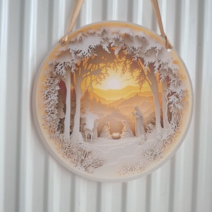 Betlehemi kopogtató, ajtódísz, ablakdísz - karácsony - adventi díszek - adventi ajtódísz - Meska.hu