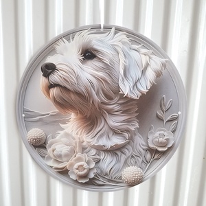Bichon havanese kutyus kopogtató, ajtódísz, falikép 3D, Otthon & Életmód, Dekoráció, Ajtó- és ablak dekoráció, Ajtódísz & Kopogtató, Mindenmás, MESKA