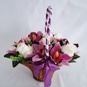 Orchidea rózsa  virágcsokor ,táska, doboz, box , kosár - Meska.hu