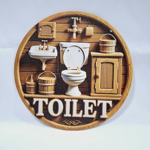 Toilet tábla , ajtódísz, falikép, embléma 3D, Otthon & Életmód, Fürdőszoba, Fürdőszobai dekoráció, Mindenmás, MESKA
