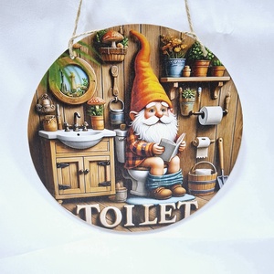 Toilet tábla , ajtódísz, falikép, embléma 3D - otthon & életmód - fürdőszoba - fürdőszobai dekoráció - Meska.hu