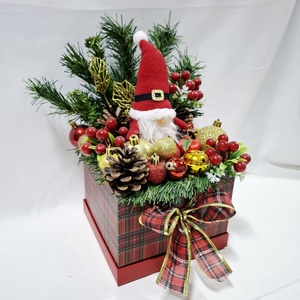 Manó karácsonyi asztaldísz, dekoráció  - karácsony - adventi díszek - adventi asztaldísz - Meska.hu