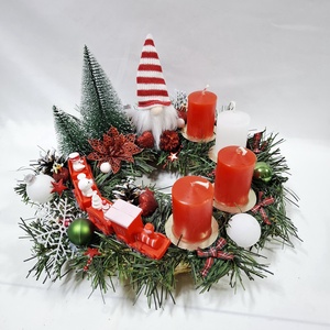 Manó adventi karácsonyi asztaldísz, dekoráció  - Meska.hu