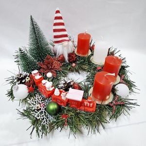 Manó adventi karácsonyi asztaldísz, dekoráció  - karácsony - adventi díszek - adventi asztaldísz - Meska.hu