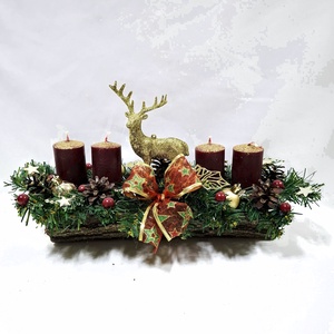 Rénszarvas adventi karácsonyi asztaldísz, dekoráció  - Meska.hu