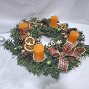 Adventi karácsonyi asztaldísz, dekoráció  - Meska.hu