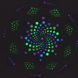 Spirál party -  sötétben világító pontozott mandala - otthon & életmód - dekoráció - spiritualitás - mandala - Meska.hu