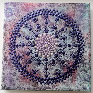 Lilaezüst ragyogás - pontozott mandala - otthon & életmód - dekoráció - spiritualitás - mandala - Meska.hu