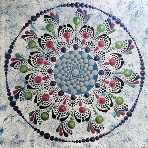 Márványos-gyöngyös pontozott mandala - otthon & életmód - dekoráció - spiritualitás - mandala - Meska.hu