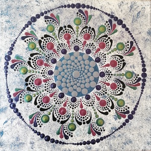 Márványos-gyöngyös pontozott mandala - otthon & életmód - dekoráció - spiritualitás - mandala - Meska.hu
