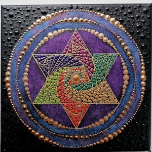 Gyöngycsillag - pontozott kép - otthon & életmód - dekoráció - spiritualitás - mandala - Meska.hu