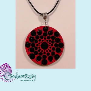 Katica pontozott mandalás nyaklánc - ékszer - fülbevaló - lógó fülbevaló - Meska.hu