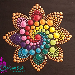 Metál színspirál pontozott mandala, Otthon & Életmód, Dekoráció, Spiritualitás, Mandala, Festészet, MESKA