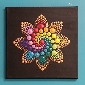 Metál színspirál pontozott mandala - otthon & életmód - dekoráció - spiritualitás - mandala - Meska.hu