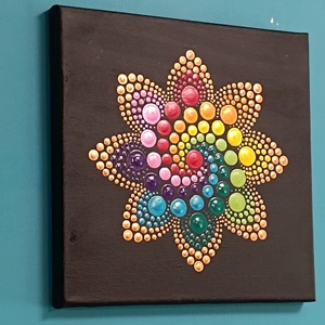 Metál színspirál pontozott mandala - otthon & életmód - dekoráció - spiritualitás - mandala - Meska.hu