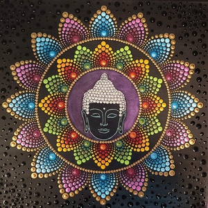 Foszforeszkáló mandala Buddha - otthon & életmód - dekoráció - spiritualitás - mandala - Meska.hu