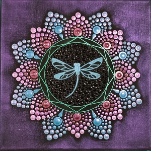 Szitakötő pontozott mandala, Otthon & Lakás, Dekoráció, Spiritualitás, Mandala, , MESKA