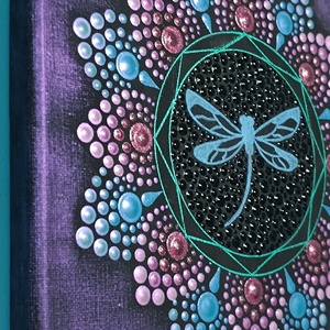 Szitakötő pontozott mandala - otthon & életmód - dekoráció - spiritualitás - mandala - Meska.hu