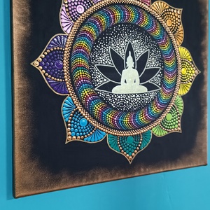 Foszforeszkáló mandala Buddha virága - otthon & életmód - dekoráció - spiritualitás - mandala - Meska.hu