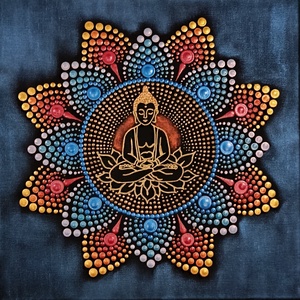 Kis Buddha pontozott mandala, Otthon & Életmód, Dekoráció, Spiritualitás, Mandala, Festészet, MESKA