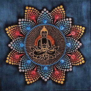 Kis Buddha pontozott mandala - otthon & lakás - dekoráció - spiritualitás - mandala - Meska.hu