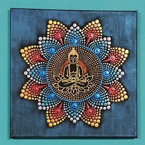 Kis Buddha pontozott mandala - otthon & életmód - dekoráció - spiritualitás - mandala - Meska.hu