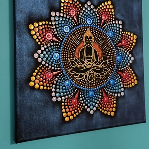 Kis Buddha pontozott mandala - otthon & életmód - dekoráció - spiritualitás - mandala - Meska.hu