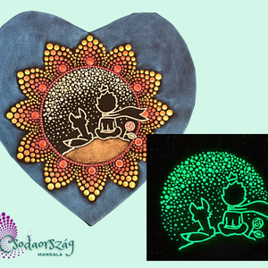 A kis herceg szív alakú foszforeszkáló mandala, Otthon & Lakás, Dekoráció, Spiritualitás, Mandala, Festészet, MESKA
