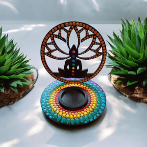 Mécsestartó árnyéklámpa - Buddha - otthon & életmód - gyertya, illat, aroma - mécses és mécsestartó - Meska.hu