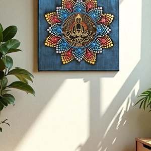 Kis Buddha pontozott mandala - otthon & életmód - dekoráció - spiritualitás - mandala - Meska.hu