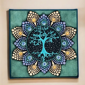 Életfa pontozott mandala, Otthon & Életmód, Dekoráció, Spiritualitás, Mandala, Festészet, MESKA