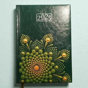 2026. évi mandalás határidőnapló - zöld-arany, Otthon & Életmód, Papír, írószer, Naptár & Tervező, Festett tárgyak, MESKA
