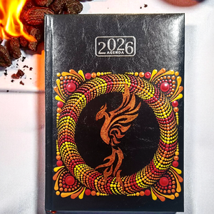 2026. évi főnixmadaras határidőnapló - 3D hatású, Otthon & Életmód, Papír, írószer, Naptár & Tervező, Festett tárgyak, MESKA