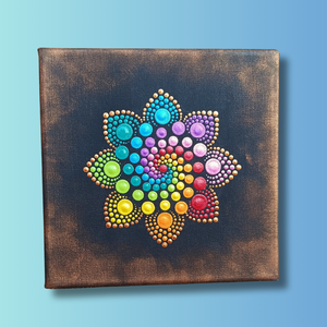 Metál színspirál pontozott mandala - otthon & életmód - dekoráció - spiritualitás - mandala - Meska.hu