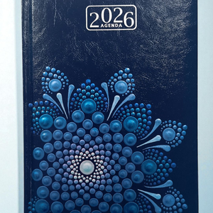 2026. évi napi beosztású mandalás határidőnapló - kék - otthon & életmód - papír, írószer - naptár & tervező - Meska.hu