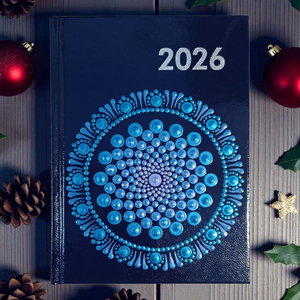 2026. évi heti beosztású mandalás határidőnapló - kék - Meska.hu