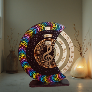 Violinkulcsos öröknaptár -  csakrák, Otthon & Életmód, Dekoráció, Fali és függő dekoráció, Falinaptár & Öröknaptár, Festett tárgyak, MESKA