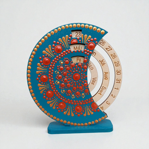 Mini öröknaptár - türkiz - vörösarany - otthon & életmód - dekoráció - fali és függő dekoráció - falinaptár & öröknaptár - Meska.hu